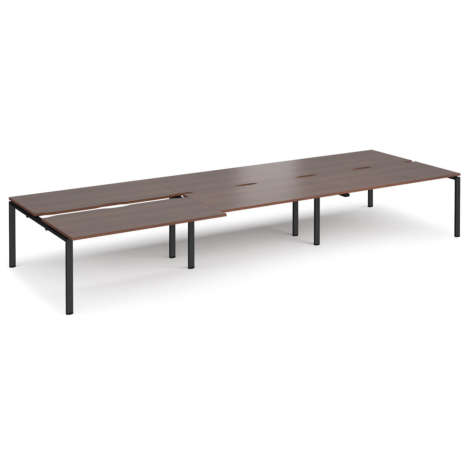 Adapt sliding top triple B2B desks 1600mm deep