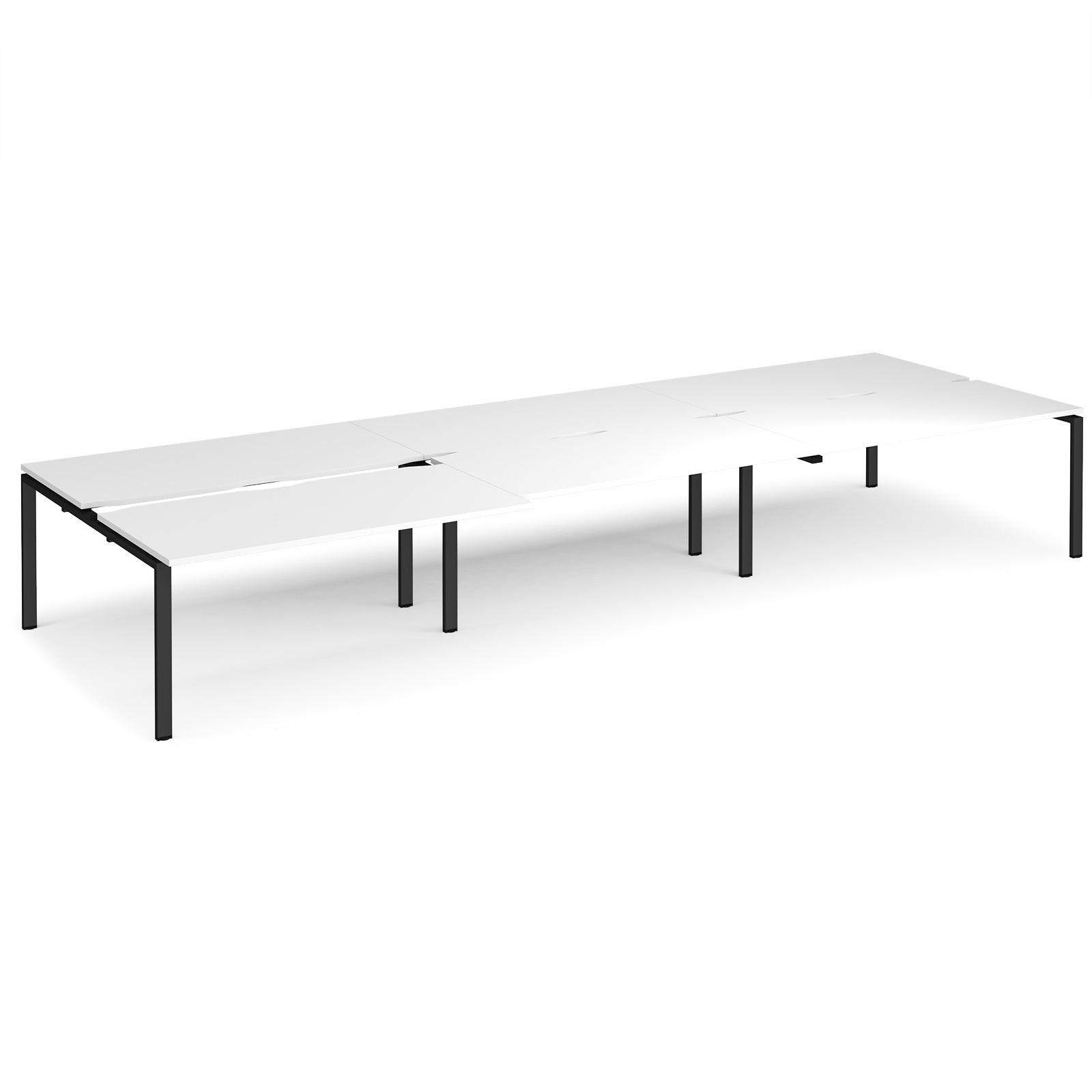 Adapt sliding top triple B2B desks 1600mm deep