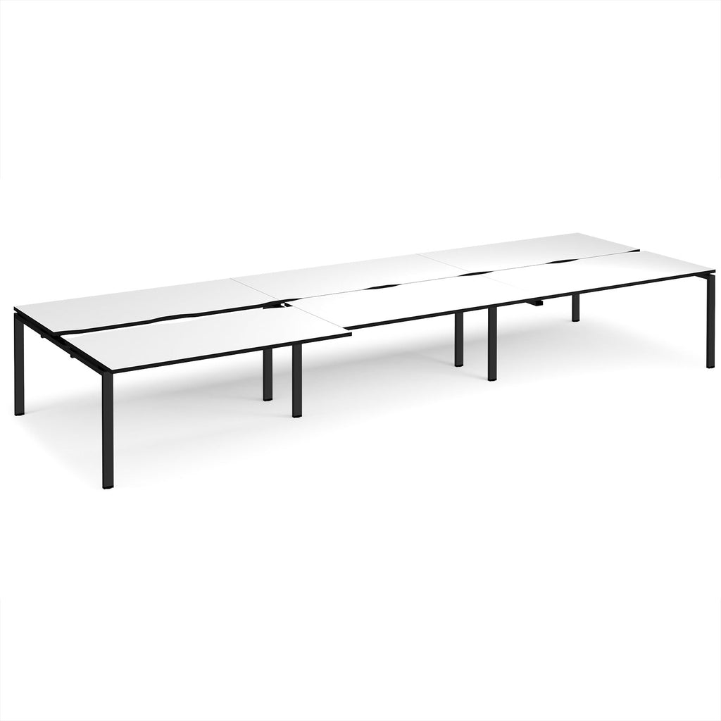 Adapt sliding top triple B2B desks 1600mm deep