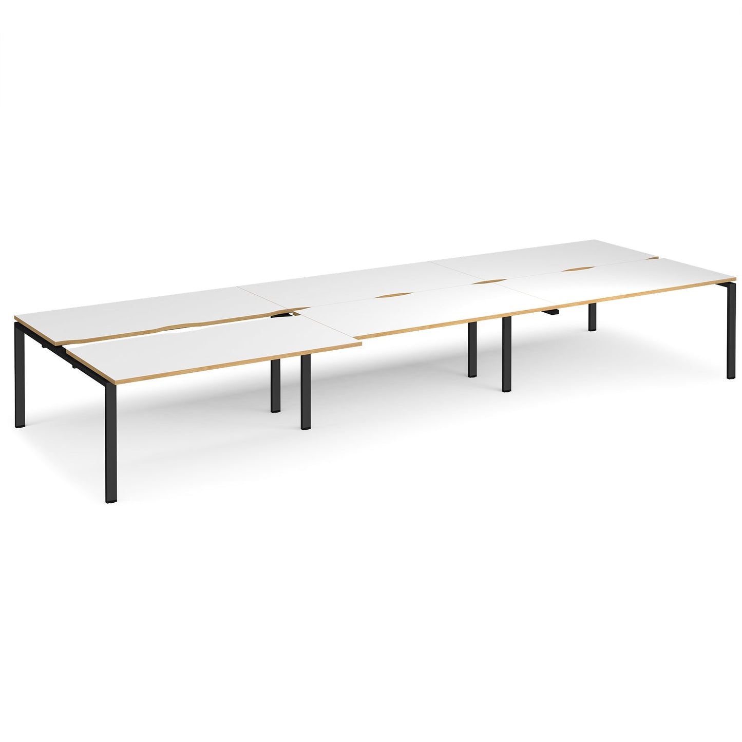 Adapt sliding top triple B2B desks 1600mm deep