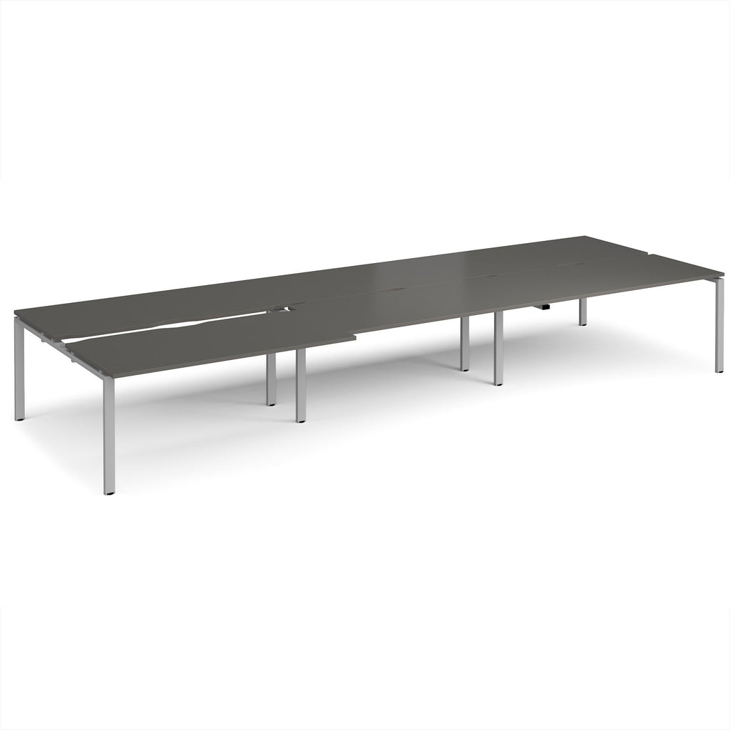 Adapt sliding top triple B2B desks 1600mm deep