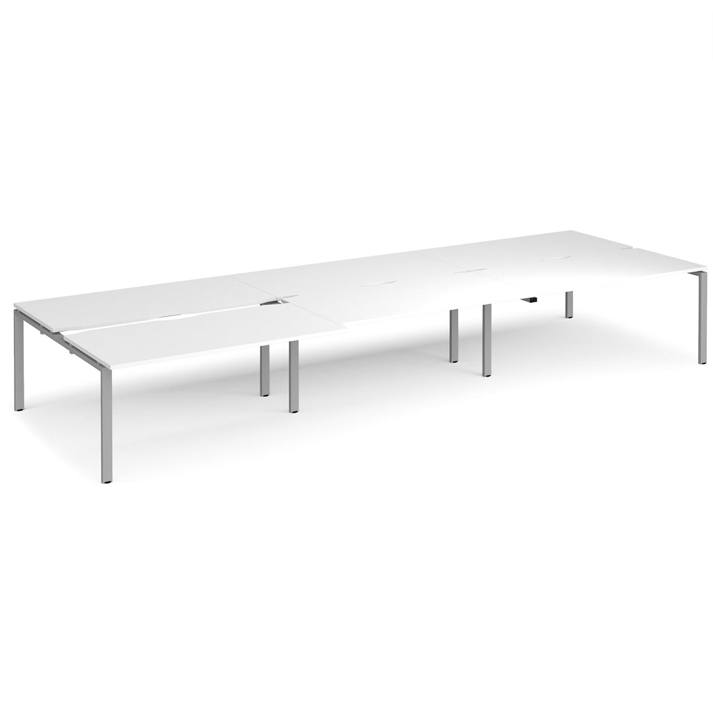 Adapt sliding top triple B2B desks 1600mm deep