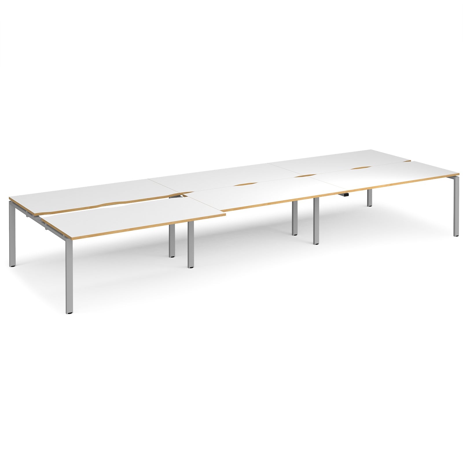 Adapt sliding top triple B2B desks 1600mm deep