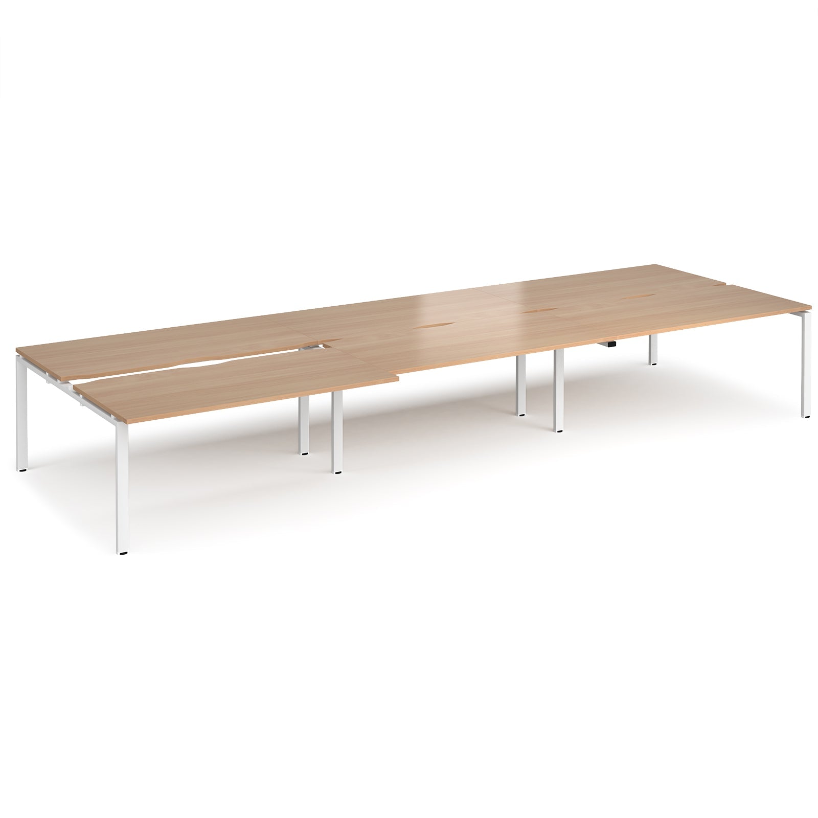 Adapt sliding top triple B2B desks 1600mm deep