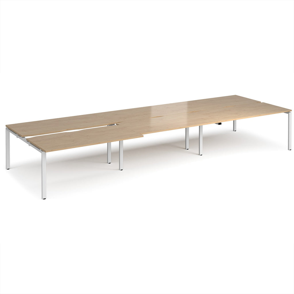 Adapt sliding top triple B2B desks 1600mm deep