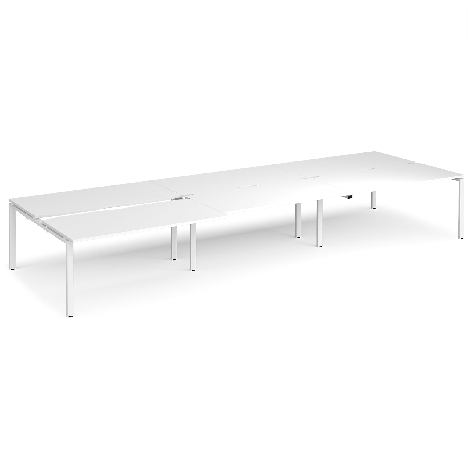 Adapt sliding top triple B2B desks 1600mm deep