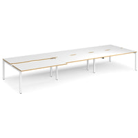 Adapt sliding top triple B2B desks 1600mm deep