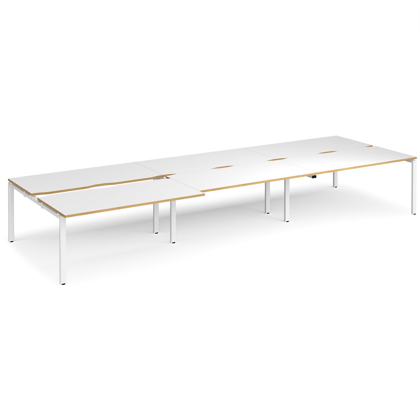 Adapt sliding top triple B2B desks 1600mm deep