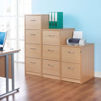 Wooden 4 door filing cabinet