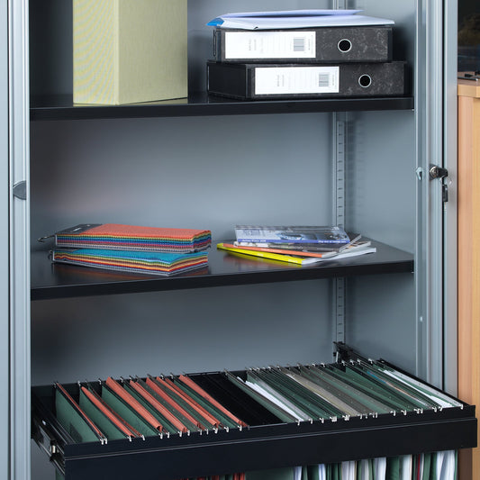 Systems horizontal tambour door cupboard