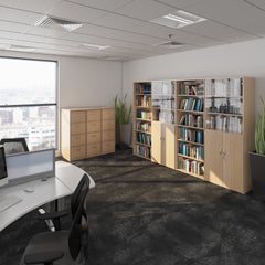Duo Combination Unit With Glass Upper Doors