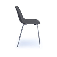 Strut chair with seat pad and chrome 4 leg frame