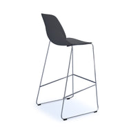Strut multi-purpose stool with chrome sled frame