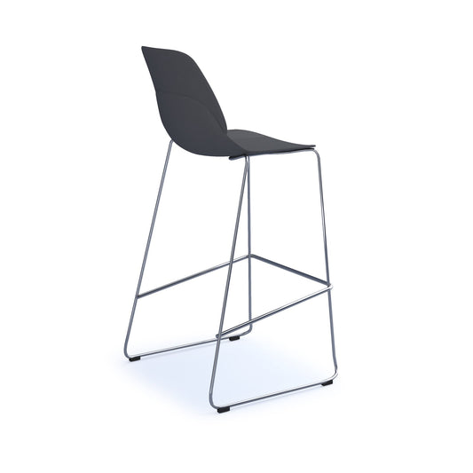 Strut multi-purpose stool with chrome sled frame