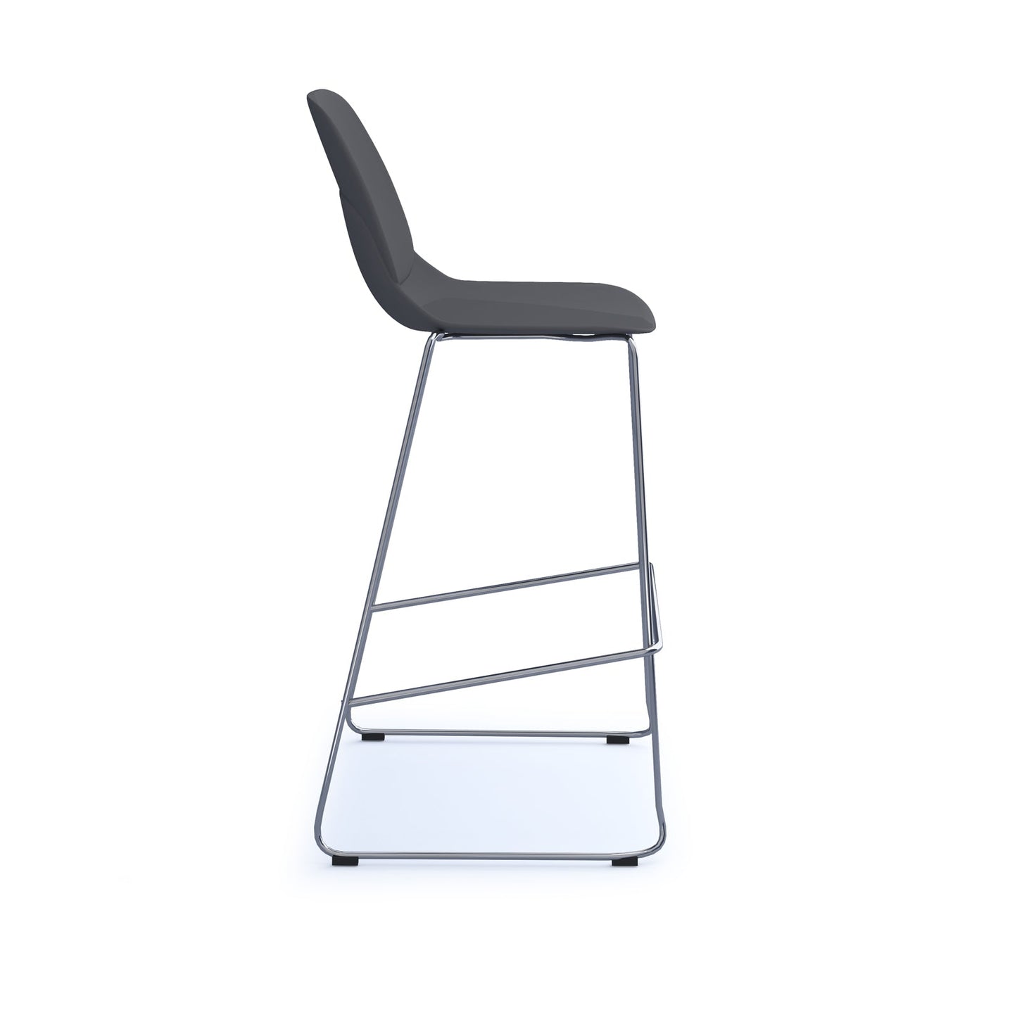 Strut multi-purpose stool with chrome sled frame