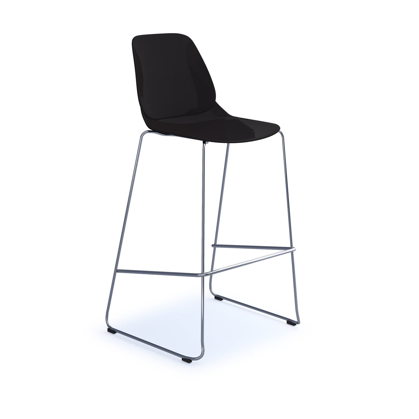 Strut multi-purpose stool with chrome sled frame
