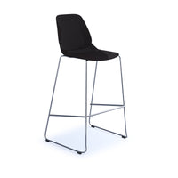 Strut multi-purpose stool with chrome sled frame