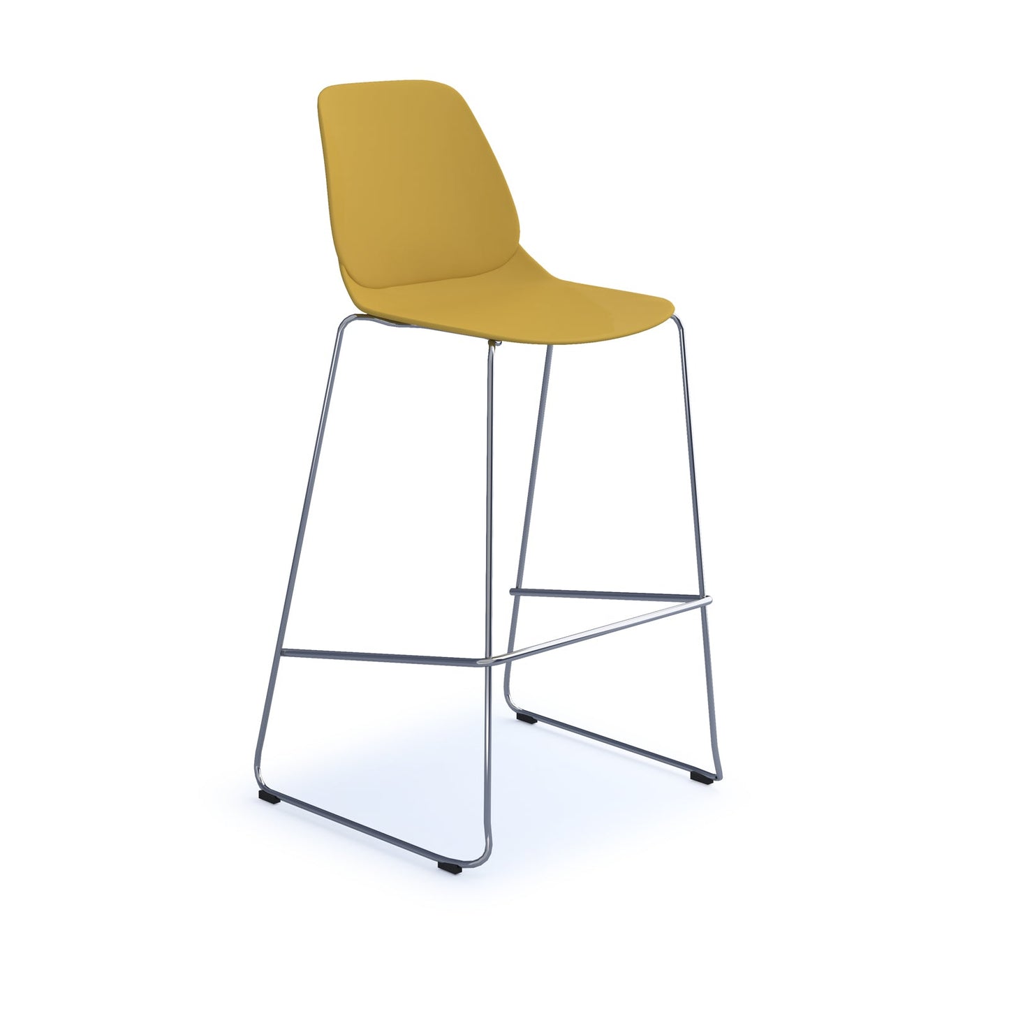 Strut multi-purpose stool with chrome sled frame