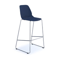 Strut multi-purpose stool with chrome sled frame
