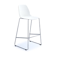 Strut multi-purpose stool with chrome sled frame