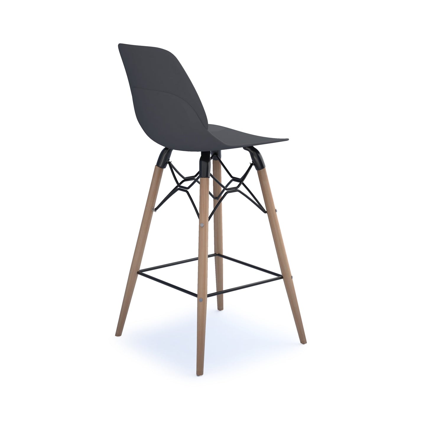 Strut multi-purpose stool with natural oak frame