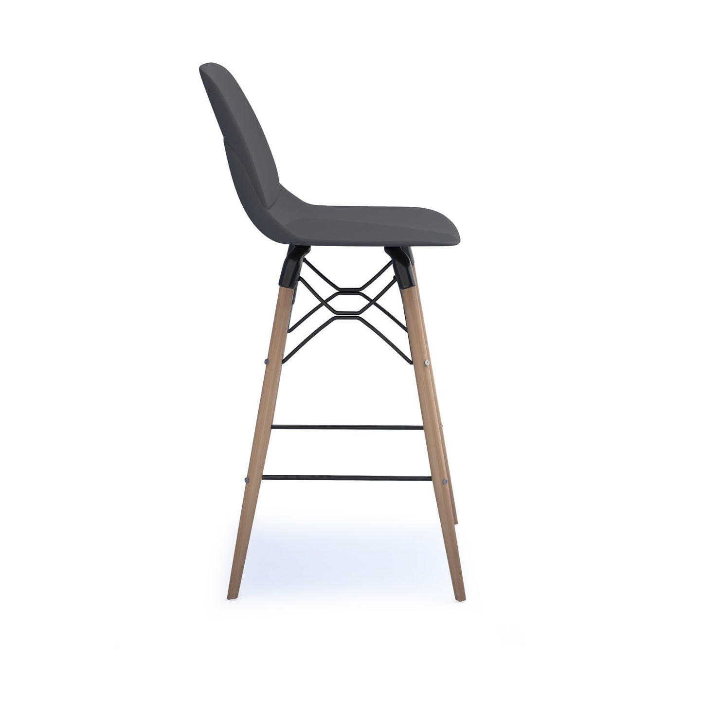 Strut multi-purpose stool with natural oak frame