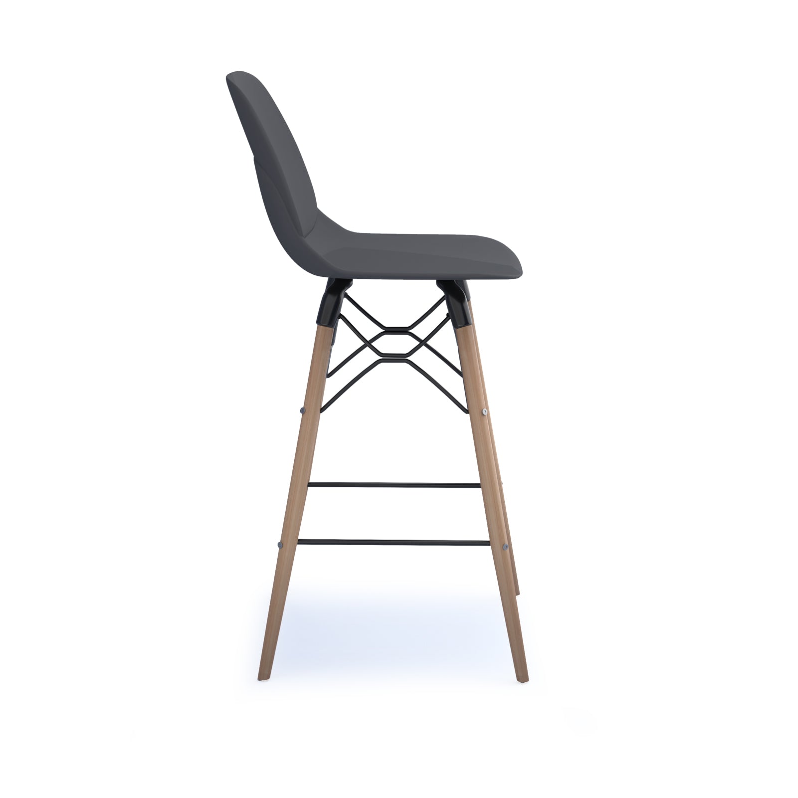 Strut multi-purpose stool with natural oak frame