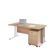 Mobile Pedestal With Silver Handles