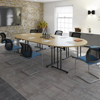 Rectangular folding leg table with straight feet