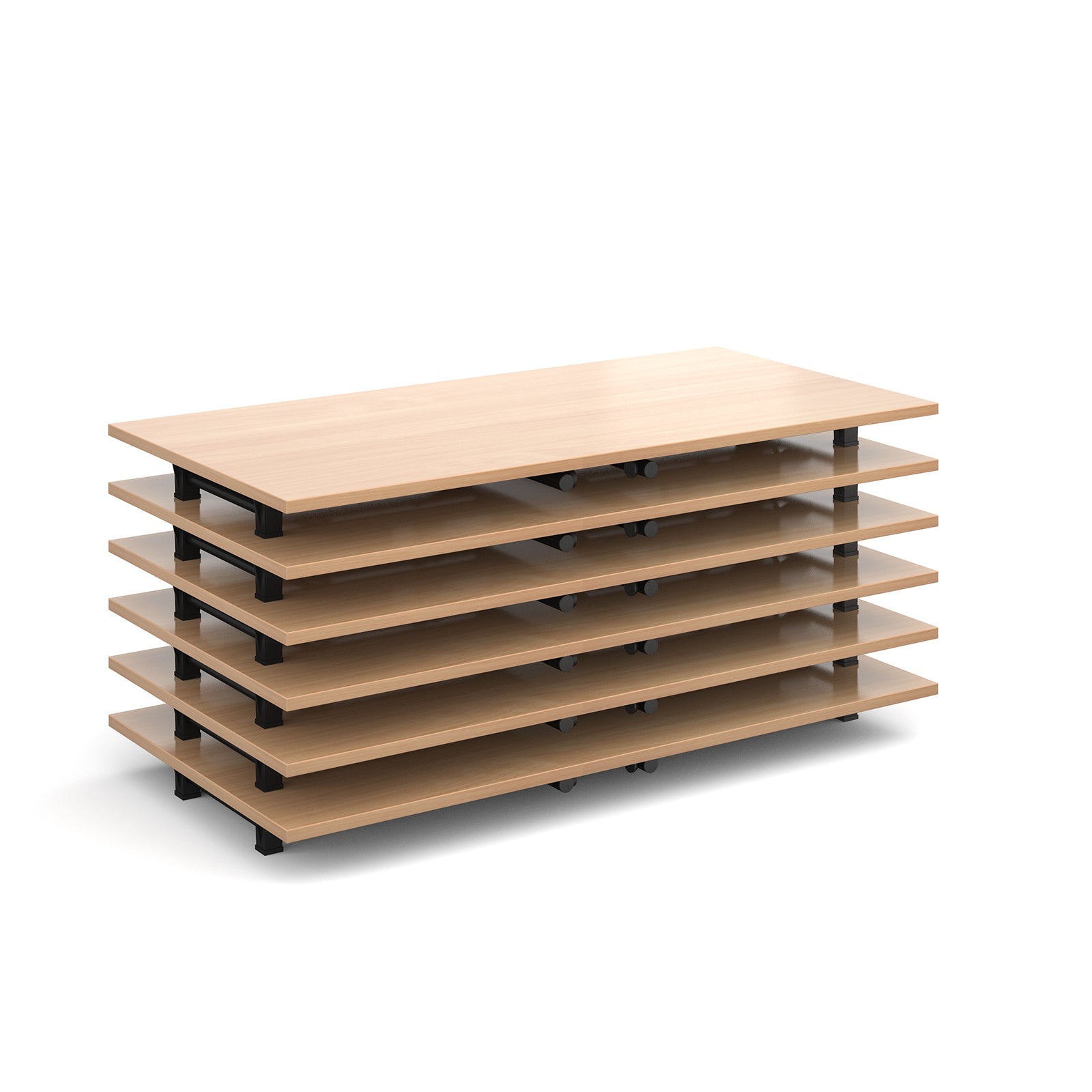 Semi circular folding leg table with straight feet