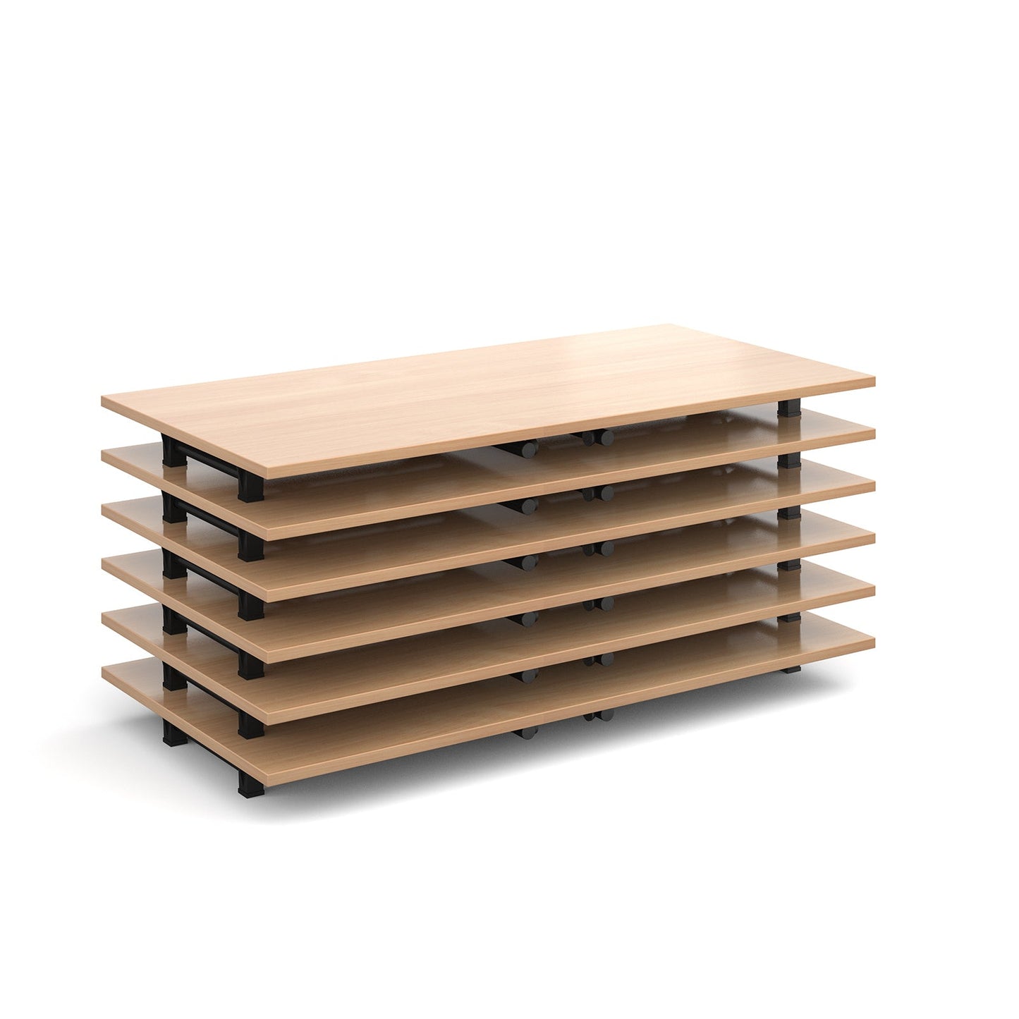 Rectangular folding leg table with straight feet