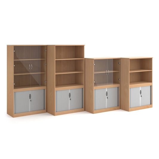 Systems combi unit with tambour and open top