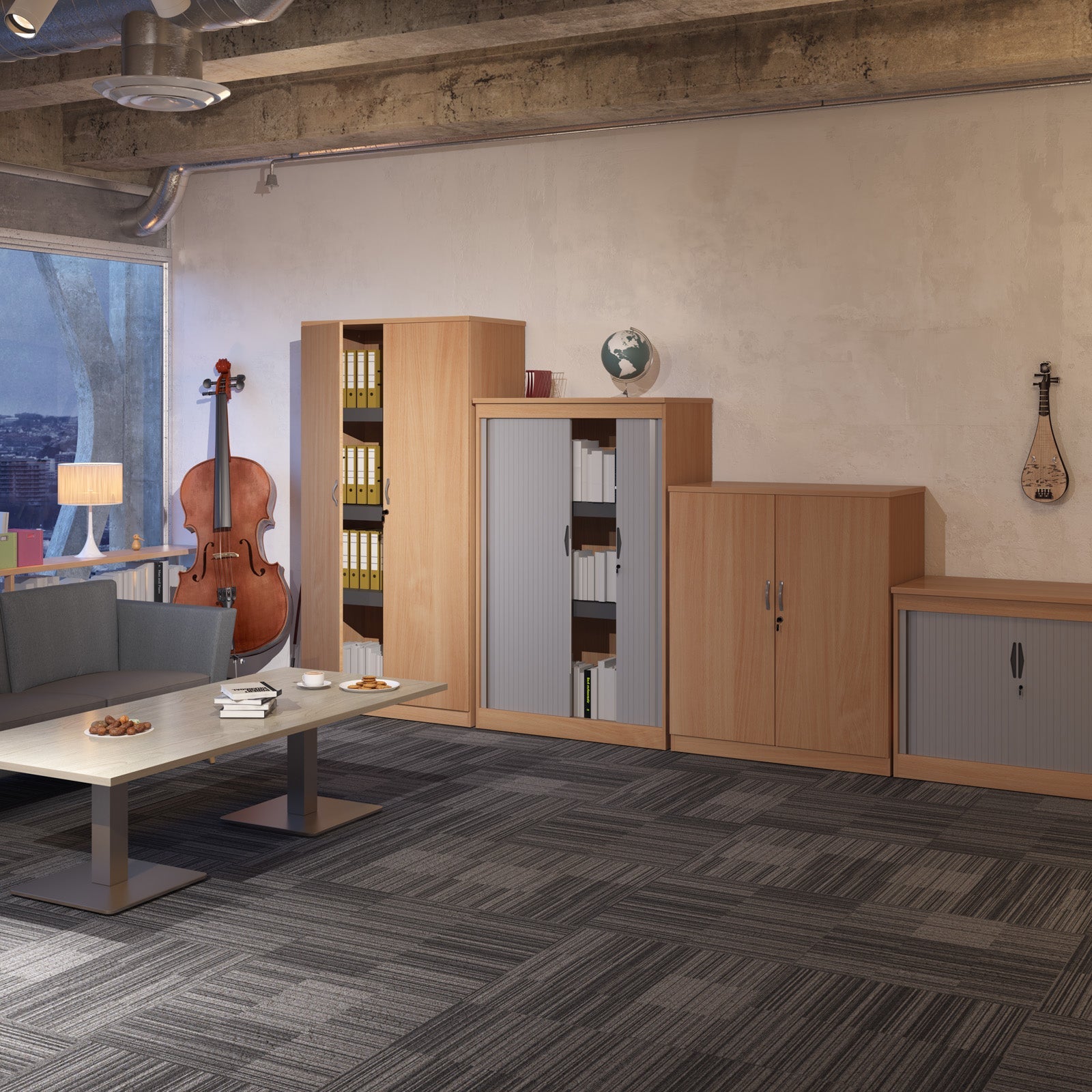 Systems Horizontal Tambour Door Cupboard