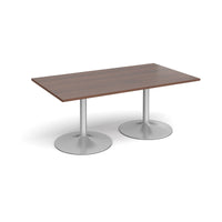 Trumpet base rectangular boardroom table