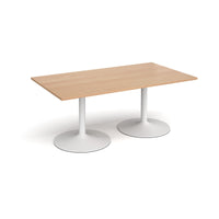 Trumpet base rectangular boardroom table