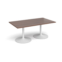 Trumpet base rectangular boardroom table