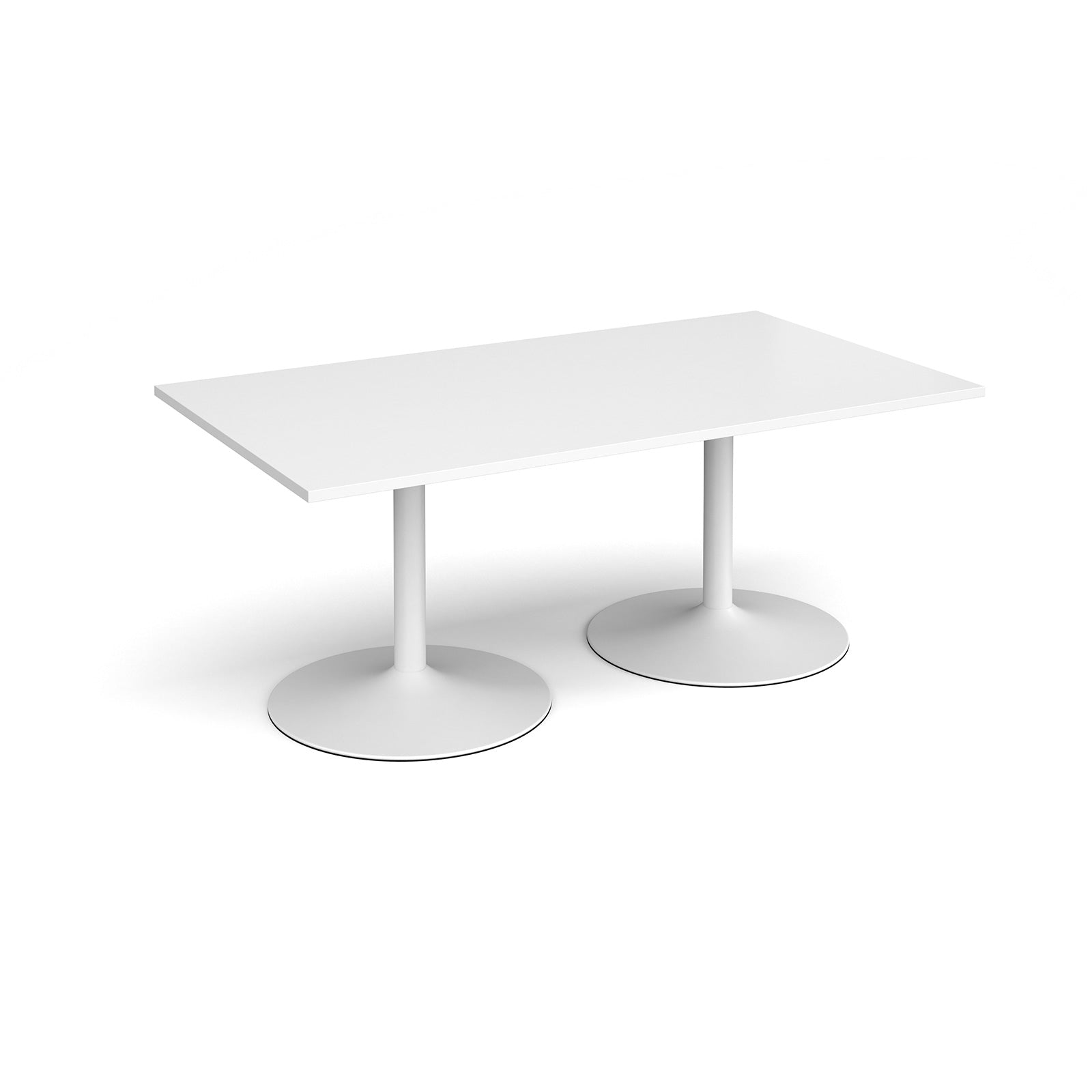 Trumpet base rectangular boardroom table