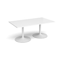 Trumpet base rectangular boardroom table