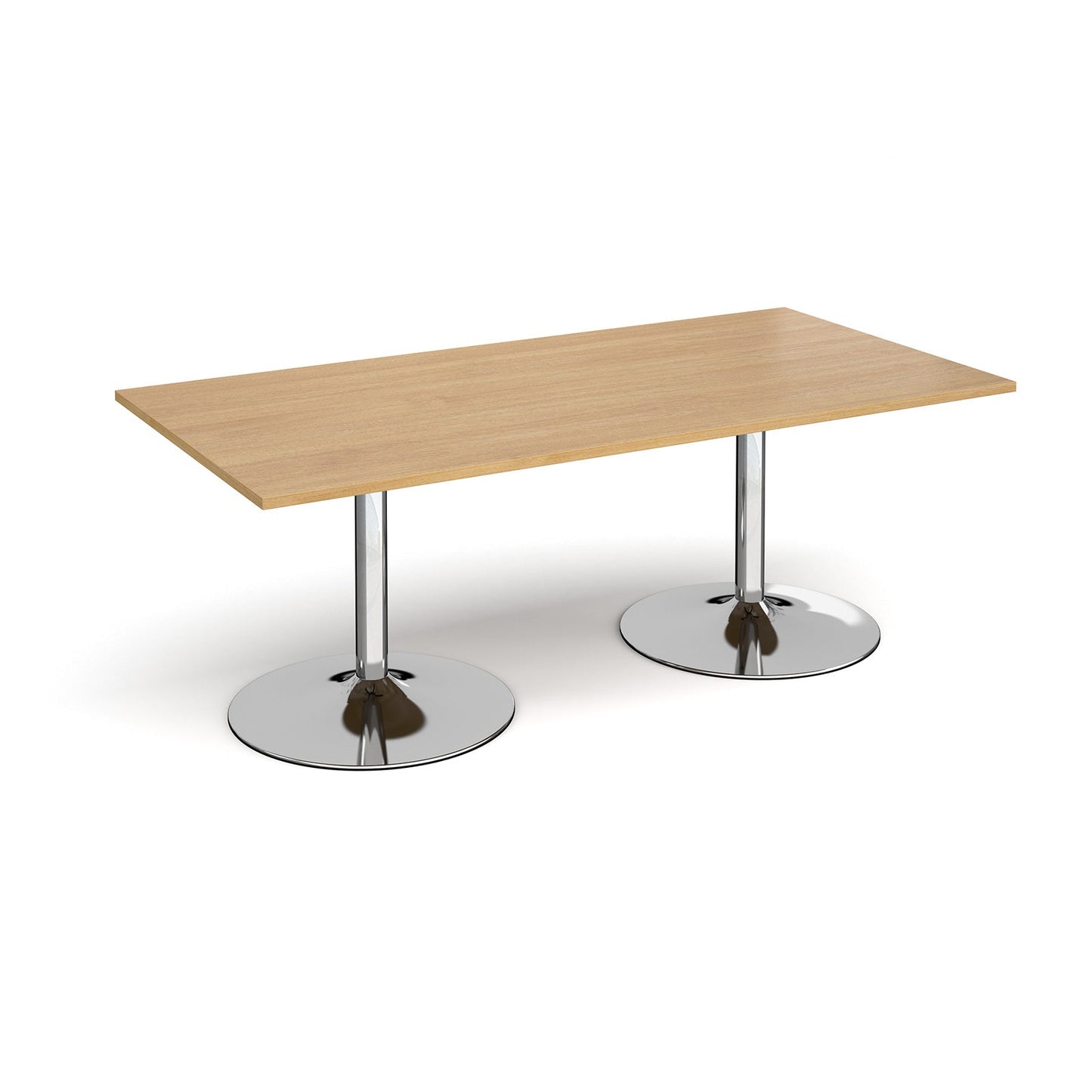 Trumpet base rectangular boardroom table