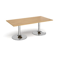 Trumpet base rectangular boardroom table
