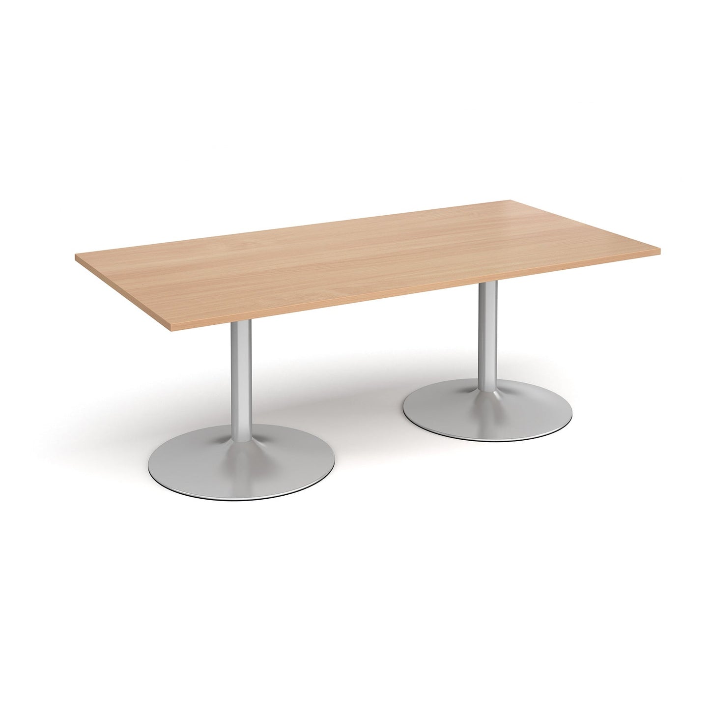 Trumpet base rectangular boardroom table