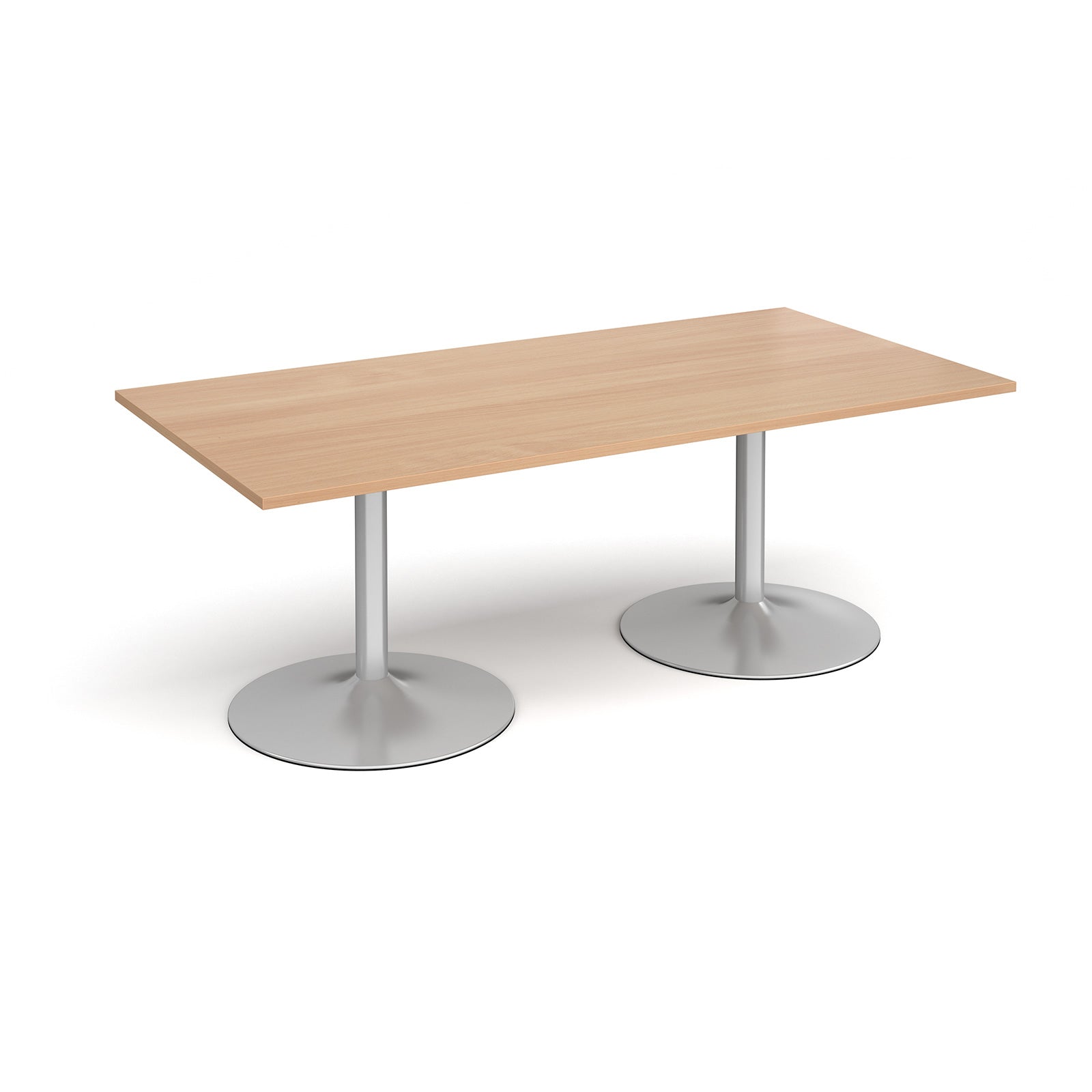 Trumpet base rectangular boardroom table