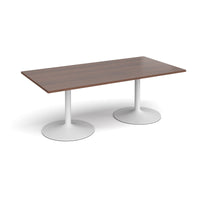 Trumpet base rectangular boardroom table