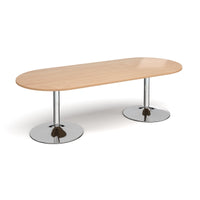 Trumpet base radial end boardroom table