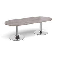 Trumpet base radial end boardroom table