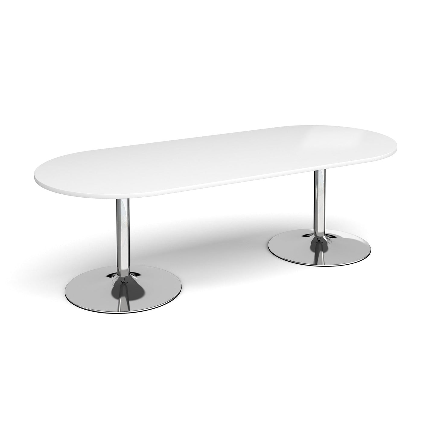 Trumpet base radial end boardroom table