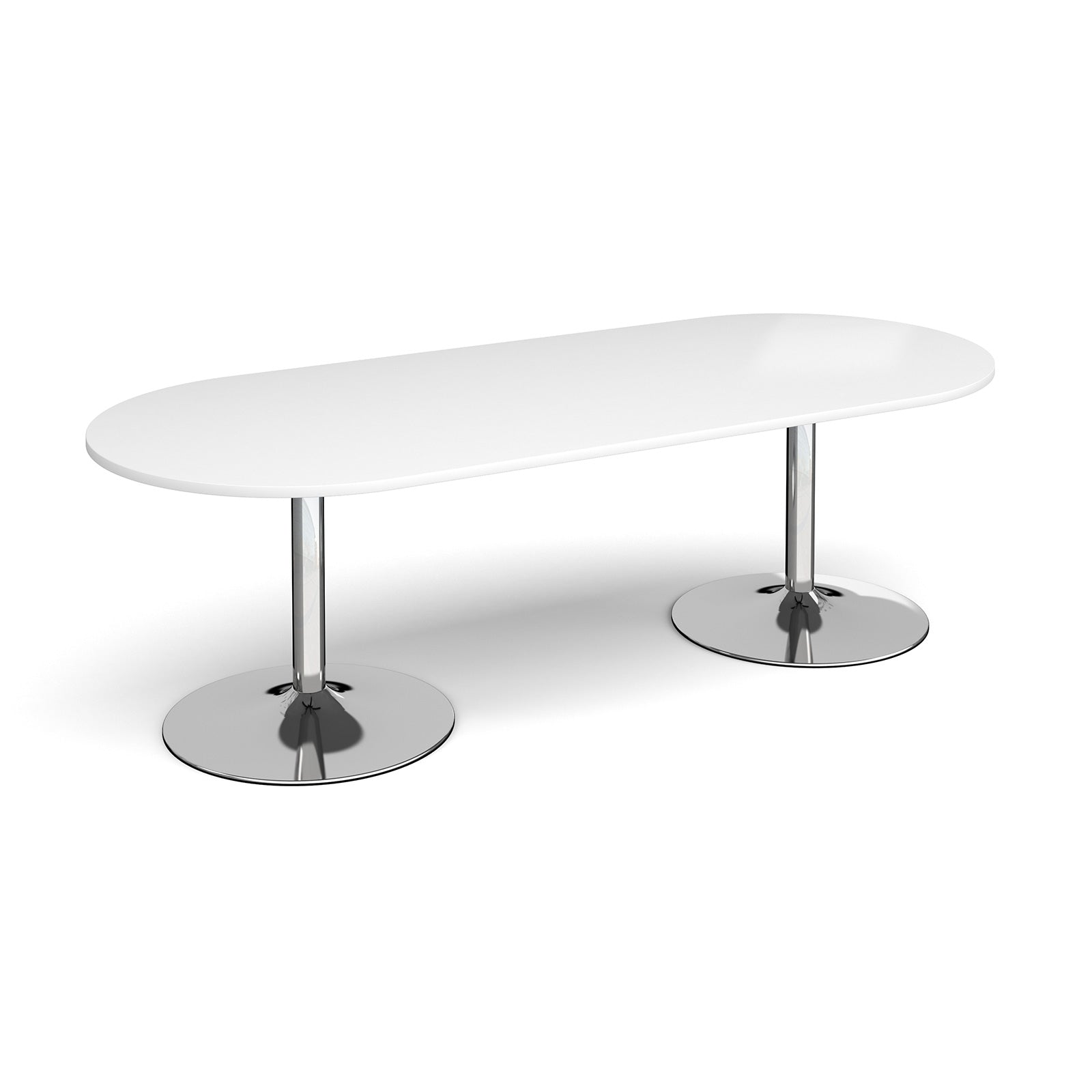 Trumpet base radial end boardroom table