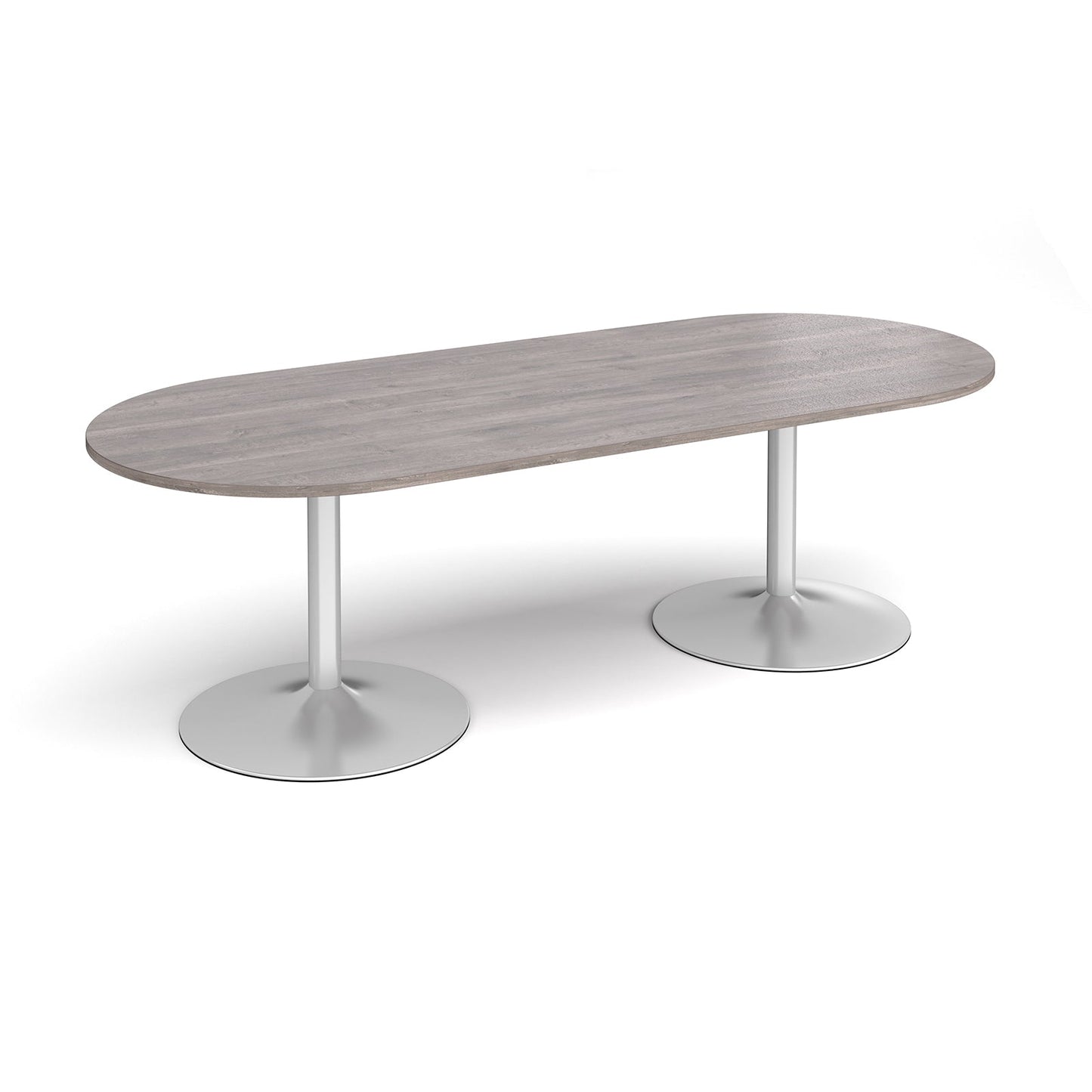 Trumpet base radial end boardroom table