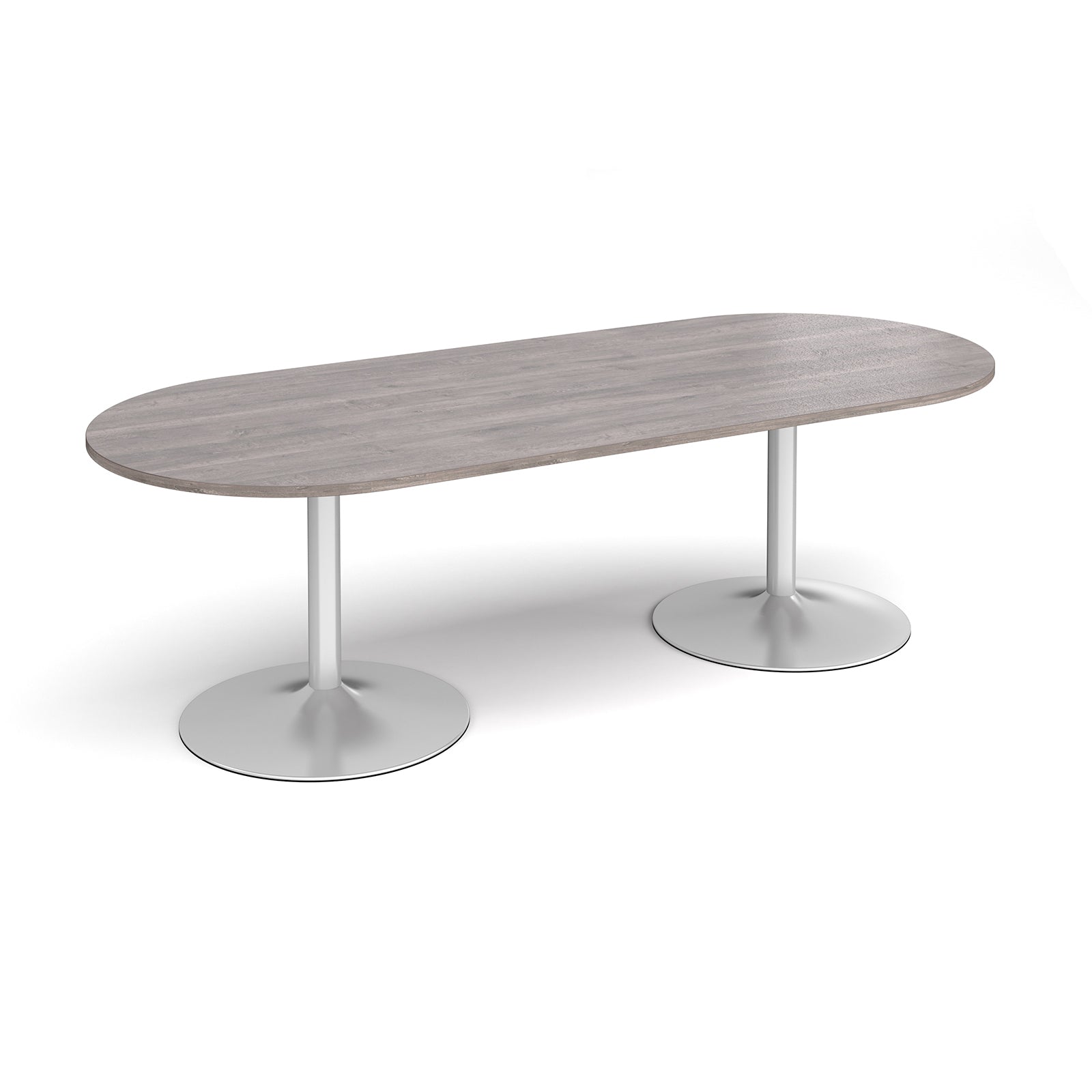 Trumpet base radial end boardroom table