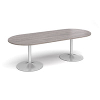 Trumpet base radial end boardroom table